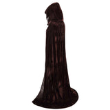 Full Length Hooded Cloak Long Velvet Cape