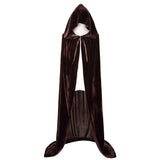 Full Length Hooded Cloak Long Velvet Cape