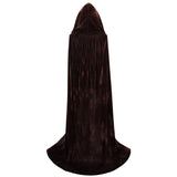 Full Length Hooded Cloak Long Velvet Cape