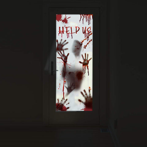 Bloody Handprint Window & Door Stickers