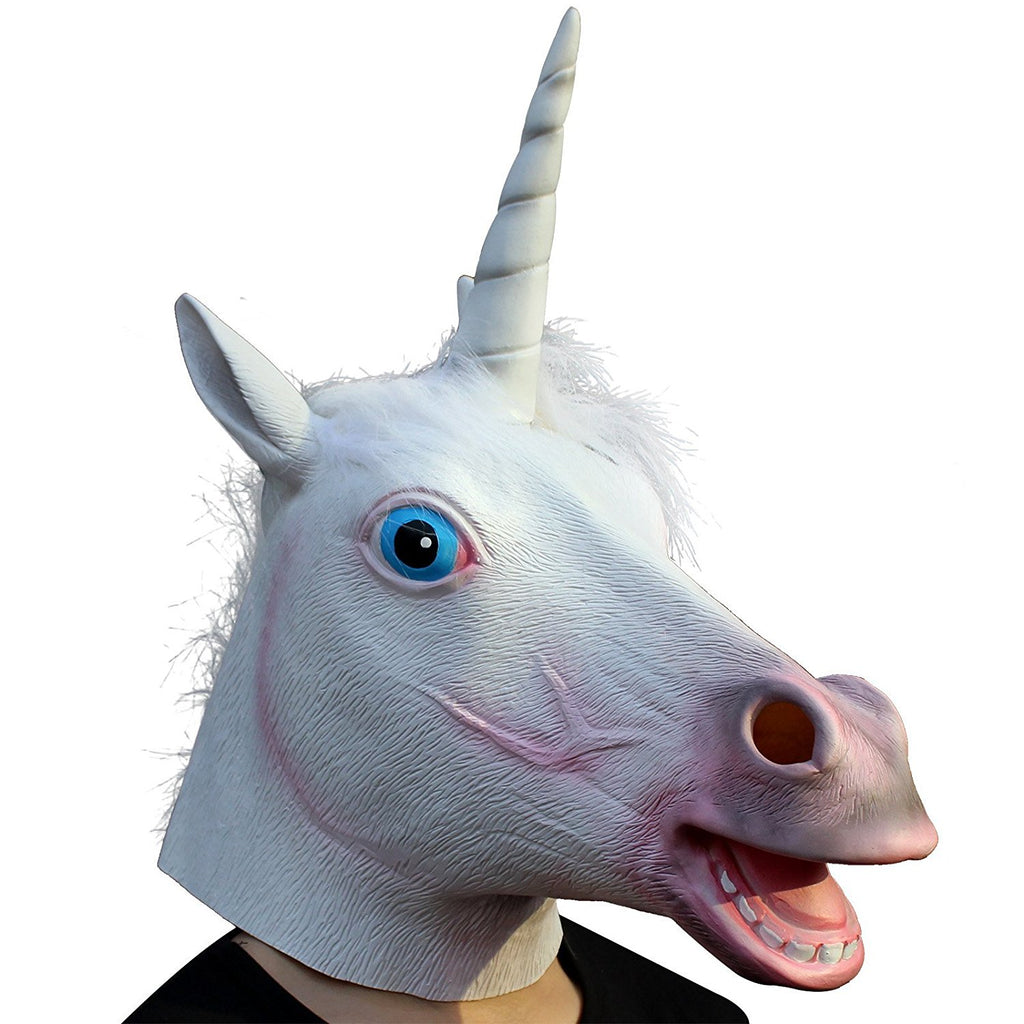 Unicorn Head Latex Full Adult Mask